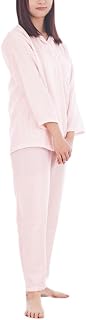 [こだわり安眠館] パジャマ レディース ガーゼ 綿100 日本製 【蒸れにくく快適！魔法の3重ガーゼ】 wellneru ウェルネル LLサイズ 無地 ピンク 婦人 3重ガーゼ トリプルガーゼ 綿100% 秋 冬 コットン やわらかい 吸湿 播州織 母の日 ギフト ルームウェア