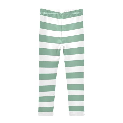 DOMIKING Leave Green Girl's Leggings Pants Kids' Yoga Pants Stretchy Running Tights 4 Years2