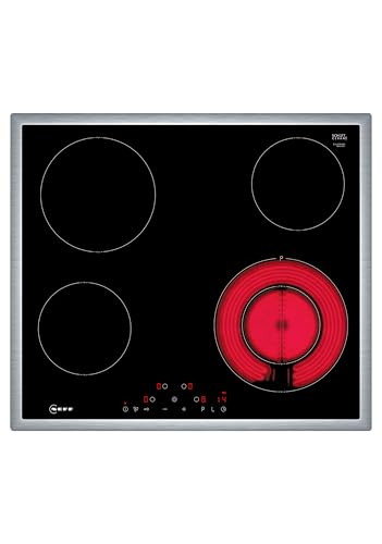 NEFF T16SDF9R0, N 70, Elektrokochfeld, autarkes Glaskeramik-Kochfeld 60 cm breit, Touch Control, Powerstufe, Wischschutzfunktion, aufliegend, Schwarz