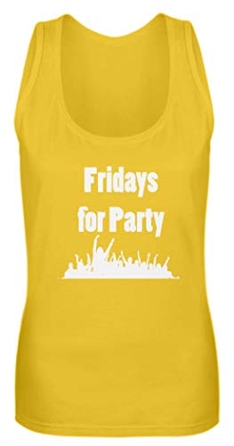 Débardeur pour Femme Jaune M Fridays for Party pour vos sorties d'été