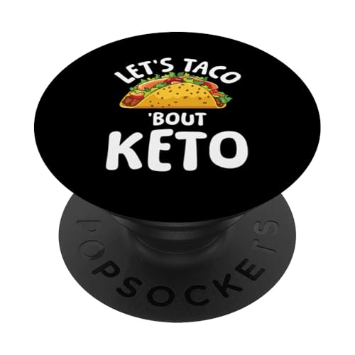 Let's Taco 'Bout Keto para amantes de la carne y amantes del tocino PopSockets PopGrip Adhesivo