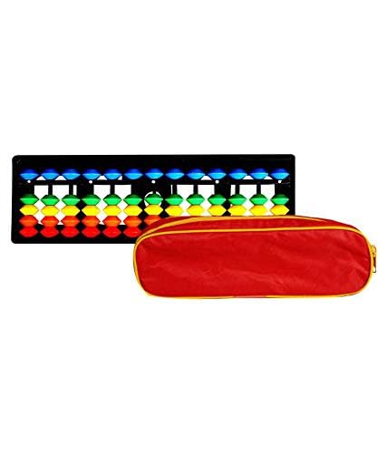 GR Trend 13 Rods/Digits Soroban Plastic Abacus with Multi-Colored Beads, Kids