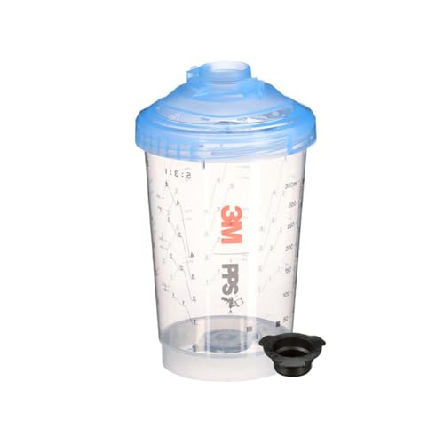 Image of 3M PPS Series 2.0 Vented Spray Cup Kit, Midi, 26162, Ready to Use Vented Cup, Includes 13.5 fl oz Cup, Lids with a 125 Micron Filter Built in for Easy-to-use for Automotive