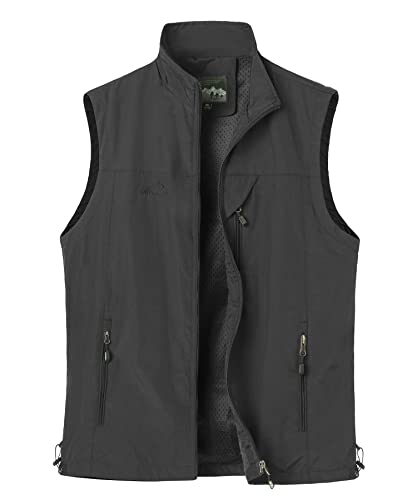 YOUTHUP Anglerweste Herren - Ärmellose Outdoor Weste Mit 10 Taschen Für Wandern & Angeln
