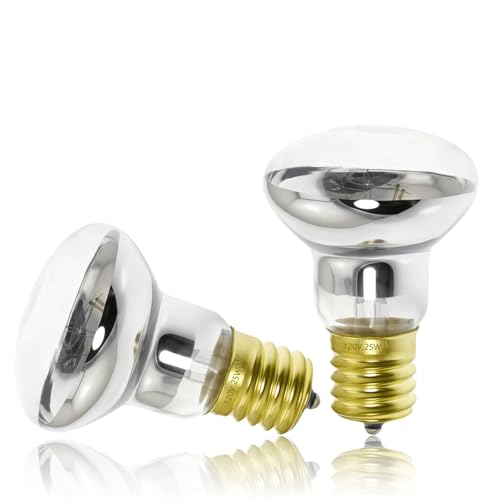 Kanlpeia Lava Lamp Bulb 2 Pack R39 E17 25W 120V Reflector Replacement