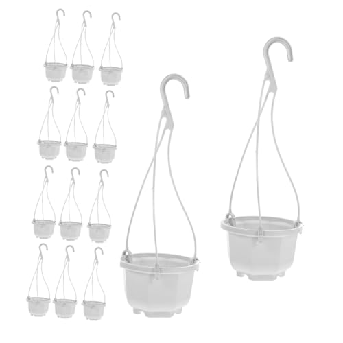 BEBEMOKO Cestas Colgantes para Exteriores Piezas Macetas Colgantes de Plástico Colgadores de Plantas