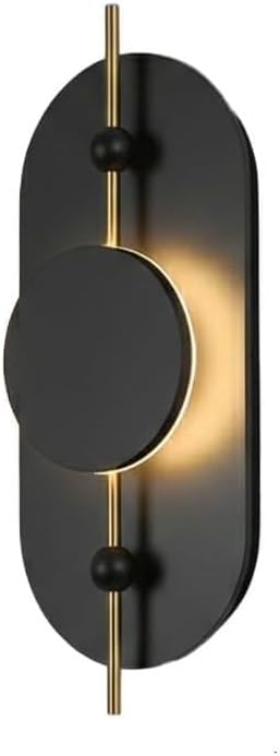 LED Wall Lamp, Oval Wood Wall Sconce, Minimal Light for Living Room, Hallway, Bedside, Entryway, Corridor, Nordic Fixture, Apartment Home, Interior Accent, Entry Nook, Foyer Parlor(Brown)