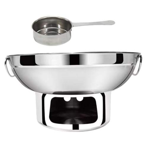 ibasenice 1 Juego Estufa De Comedor Portátil Recipiente Pequeño Para Estofado Ollas Pequeñas Para Cocinar Olla Caliente Estilo Chino Olla Caliente Con Estufa Acero Inoxidable Plata