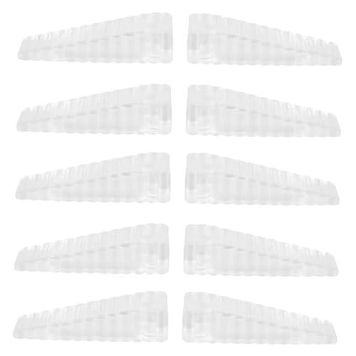 FIXOSHEE 10 piezas Unidades Topes de Puerta Transparentes de Silicona Antideslizante para Protección Infantil y Protección contra Golpes