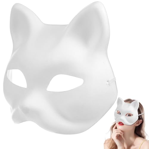 Masques Chat Vierges Papier x10 ifundom pour Halloween