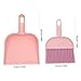 Cabilock Mini Broom and Dustpan Set for Kids Lightweight Handheld Brush and Dustpan for Desk Cleaning Small Pink and Brush Kit Easy to Store and Carry