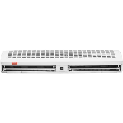 VEVOR Cortina de aire para puerta de interior de 1,2 m, 2 velocidades, 2802 m³/h, cortina de aire para montaje en pared, ventilador interior sobre la puerta con interruptor de límite de alto