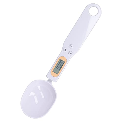 Phefop Báscula de Cuchara Digital con Pantalla LCD, Báscula Digital, Rango Preciso de hasta 500 G, Cuchara de Pesaje Electrónica, Mini de Cocina Portátil para Granos de café, Harina, Leche en Polvo y