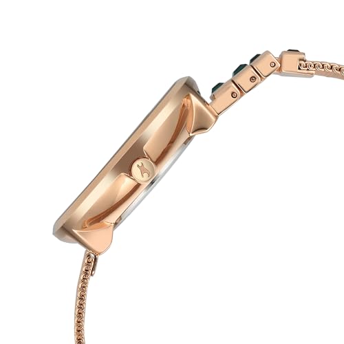 Image of Fastrack Fleek Quartz Analog Forest Green Dial Rose Gold Stainless Steel Strap Watch for Girls - NT6300WM02