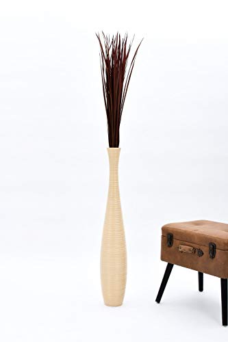 Image of Leewadee Tall Vase Filler, Natural Grass Stems - 2 Bunches of Colored Branches for Vases, Carefully Dried Twigs for Home and Bar Decoration, 45 inches, Bordeaux