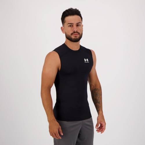 Under Armour Mens Heat Gear Compression Sleeveess T-Shirt