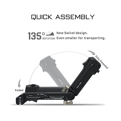 TILTA Lightweight Rear Operating Control Handle for DJI RS4, RS4 Pro, RS2 and RS3 Pro Gimbal with Cold Shoe Receiver TGA-LRH - Image 3