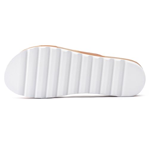 Image of RockDove Women's Isla Lift Platform Slide Sandals | Arch Support, Cute, Chic, Comfortable, Gift-Ready, Non-Slip, Indoor /Outdoor Sole, Breathable, Open Toe, Summer