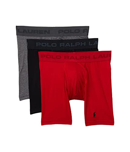 Polo Ralph Lauren Freedom FX: Friction Free Pouch Boxer Brief Rl2000 Red/Polo Black/Charcoal Grey LG
