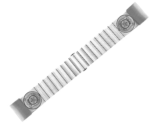 NICKSTON Police Badge Engraved Band Compatible with Garmin Fenix 7X Solar Sapphire 6X Pro 5X Plus Fenix 3 Descent Mk1 Mk2 Mk2i Silver Stainless Steel Strap S-PB4-A26 (8