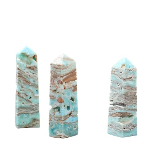 Natürlicher Hemimorphit Point Mini Kristall Zauberstab Karibik Calcit Tetraedrische Säule Energie Dekoration (Größe: 30-50g)