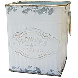 Maceteros Metalicos Ikea HOGAR Y MAS MACETERO METÁLICO Vintage Blanco - Pequeño