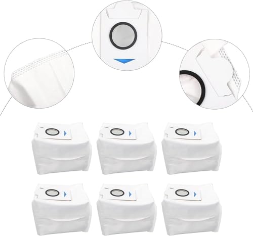Set of 12 Vacuum Cleaner Bags for Ecovacs Deebot X2 Omni / X2 / X2 Pro / DEX86 Self-Vacuum Station DDB030025, Dust Bag Parts