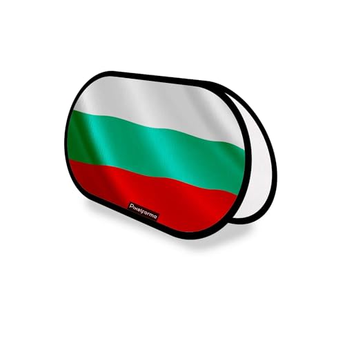 Drapeau Bulgarie Ovale en Polyester 70x120cm pour Support Publicitaire