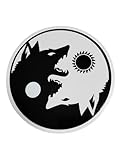OTA Sticker YIN YANG Wolf Black White (2PACK) Decal Symbol for CAR Window Truck Motorcycle Chopper Van SUV PPV Scrapbook Phone CASING Laptop Door Helmet Luggage