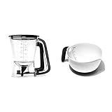 OXO Good Grips Precision Batter Dispenser & Good Grips 2QT Batter Mixing Bowl, White