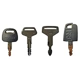 SacJkt Juego de Llaves de Encendido de Repuesto, 4 llaves de repuesto planta de encendido para tractor para Caterpillar 5p8500, Hitachi h800, Kobelco k250, Komatsu 787 Excavadora Equipo Pesado
