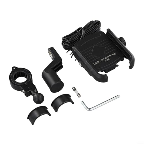 Cargador rápido 15W inalámbrico de moto con bloqueo automático y puerto USB C integrado