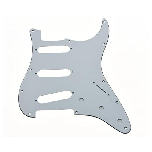 KAISH Golpeador de guitarra estilo Strat de 11 agujeros, para Fender Jimi Hendrix Stratocaster, color blanco, 3 capas