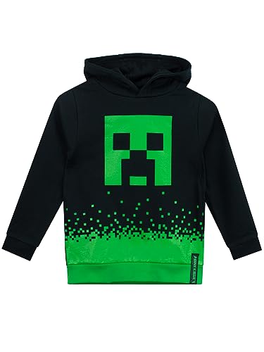 Minecraft Sudadera con Capucha niños | Sudadera con Capucha Creeper | Ropa de Juego para niños | 8-9 años