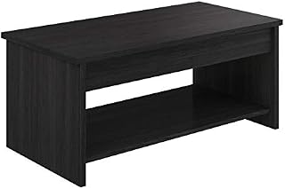 Amazon Brand - Movian Aggol Lift-Top Coffee Table with 1-Shelf, 50 x 100 x 44cm, Black/Dark Grey