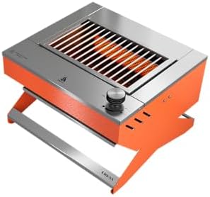 Churrasqueira a gás portátil Dinoxx DXX 200 GLP LARANJA Grelha Ur...