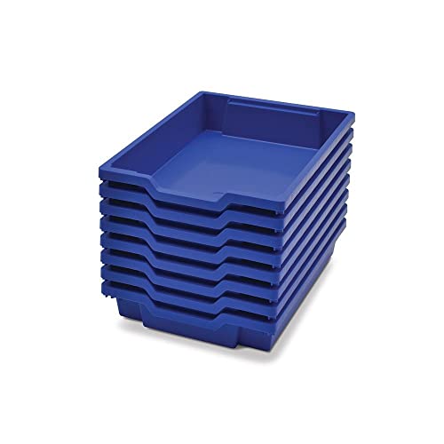 Gratnells Shallow F1 Storage Tray, Pack of 8, Heavy Duty School, Industrial & Utility Storage Bins, 12.3