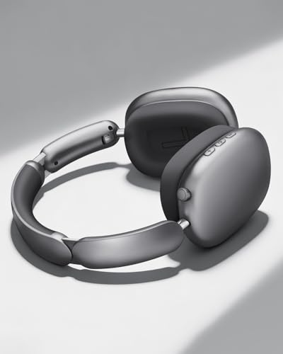 Image of Wentronic Y02 Active Noise Cancelling Headphones, Wireless Over-Ear Bluetooth 5.4 Headphones with Microphone, 60H Playtime, Hi-Res Audio, Big Bass, Foldable Lightweight for Travel Home Office, Grey