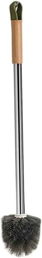 トイレブラシとホルダー ロングハンドルトイレブラシ 家庭用バスルーム掃除 壁掛けトイレ掃除(Orange)