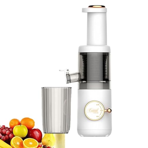 Compact Masticating Slow Juicer, 620ml Electric Cold Press Juicer, Portable Slow Masticating Juicer, 120W Motor, Reverse Function, Easy to Clean, for Citrus, Orange, Fruit, Vegetable