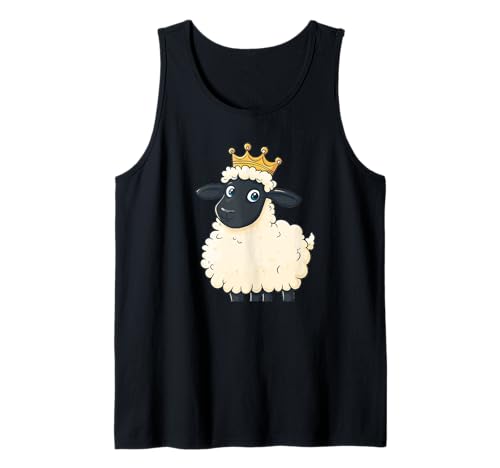 Laughing Sheep Wears the Crown for Lambs and Kings Tank Top