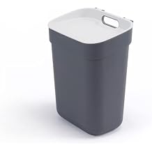 Curver Ready to Collect Sorting Bin 10L Ideal Under Sink with Wall Bracket for Wall or Door for Kitchen, Bathroom, Laundry Room 100% Recycled Anthracite