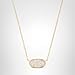 Kendra Scott Elisa Adjustable Length Pendant Necklace for Women, Fashion Jewelry, 14k Gold-Plated, Iridescent Drusy