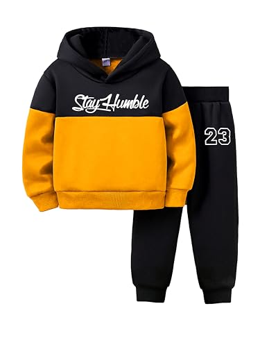 Image of Boys Cotton Hoodie Sweatshirt and Jogging Suit, Winter Wear Tracksuit, Full Sleeve, 240 GSM.