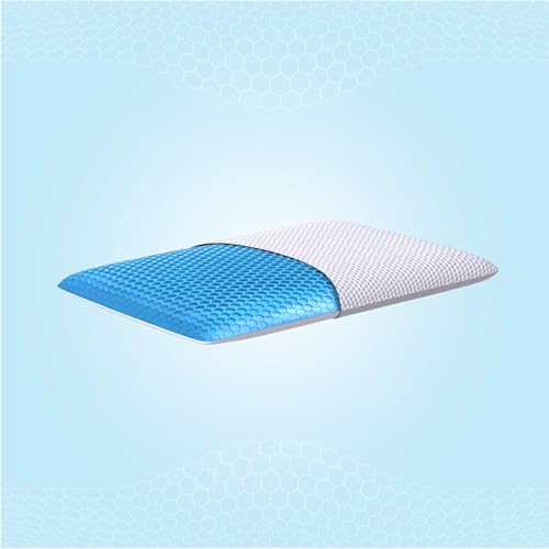 The Sleep Company SmartGRID Thin Pillow | for Stomach & Back Sleepers | Neck Pain Relief | Ultra Slim Design | (24 x 15 x 2.25 Inch) | Washable Cover | Pack of 1