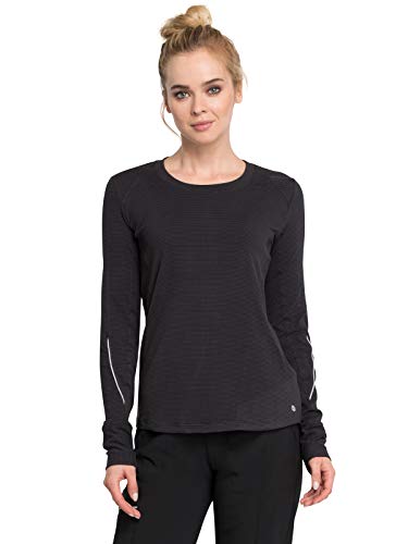Infinity Cherokee Women Underscrubs Long Sleeve Knit Tee CK765, XS, Pewter/Black