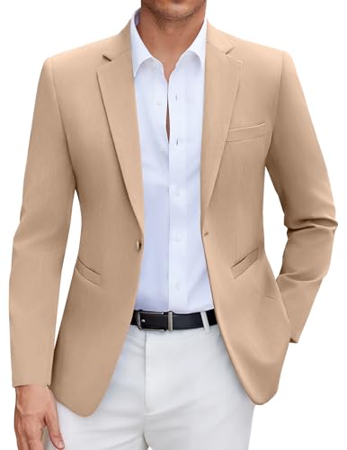 Image of COOFANDY Mens Casual Blazer Slim Fit Suit Jacket One Button Sport Coats
