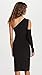 Norma Kamali Women's Shoulder One Sleeve Dress, Black, M