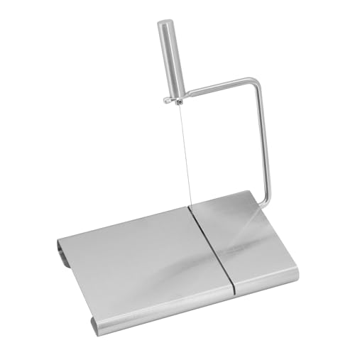 Cheese Grater with Handle, Cheese Slicer with Accurate Size Scale Stainless Steel Cheese Cutter for Cutting Cheese Butter Vegetables Sausage Herbs etc