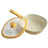 Bratpfanne mit Antihaftbeschichtung – 24 cm mit Deckel, leichtes Kochgeschirr 1,9 l | Grillen zu...